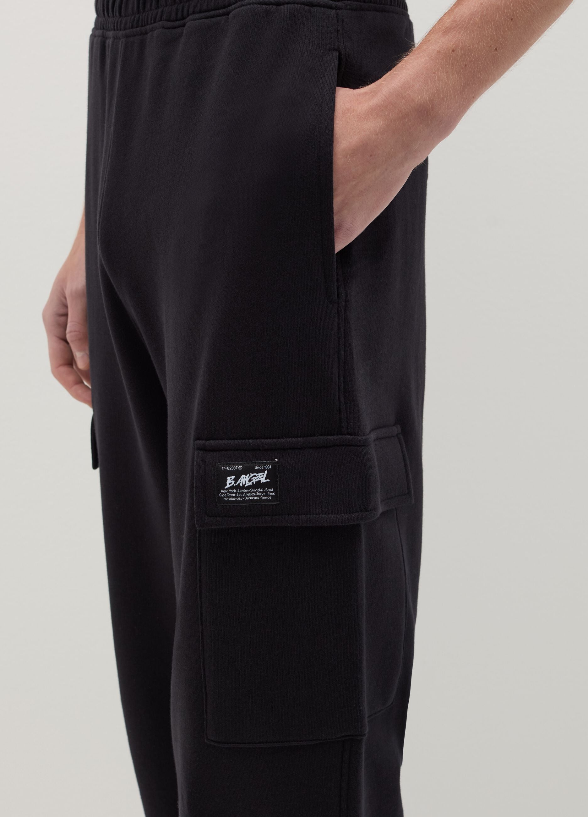 Cargo joggers with elasticated trims