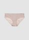 Pink stretch microfibre briefs with lace_0