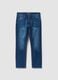 Blue stretch cotton comfort-fit jeans_4