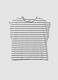 White pure cotton T-shirt with blue stripes, regular fit_4