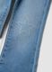 Girls&rsquo; flared stretch cotton denim jeggings with rhinestones_3