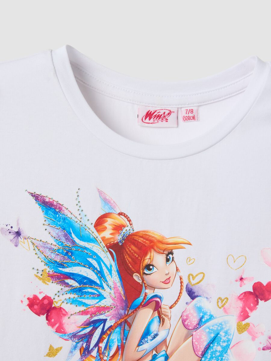 Abito mini rosa e bianco in cotone elasticizzato con tulle per bambina regular fit_3