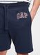Plush Bermuda joggers with embroidered logo_3