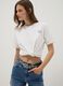 White pure cotton T-shirt with "The Devil Wears Prada" print, oversized fit_0
