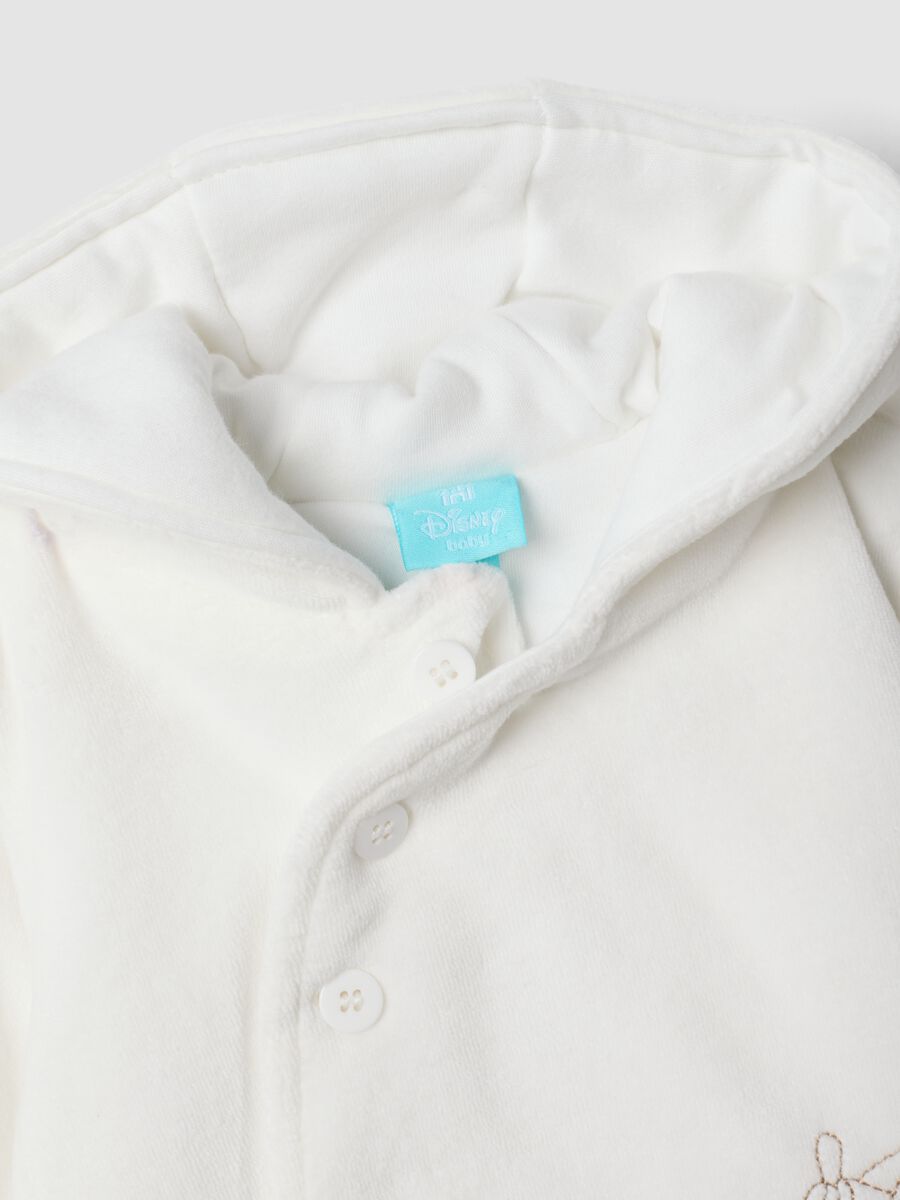 White padded jacket in organic cotton blend with Mickey embroidery for baby_3
