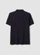 Black pure cotton piqu&eacute; polo shirt with classic collar, regular fit_5