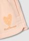 Girl's pink cotton blend shorts regular fit with heart_3