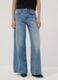 Light Blue Low-Rise Pure Cotton Wide-Leg Jeans_1