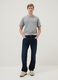 Short-sleeve grey pure cotton regular fit t-shirt_0