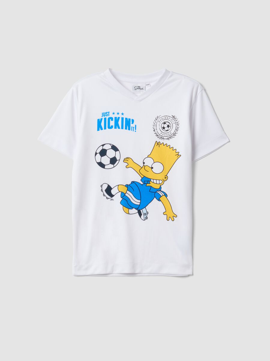 White Simpsons print T-shirt, regular fit_3