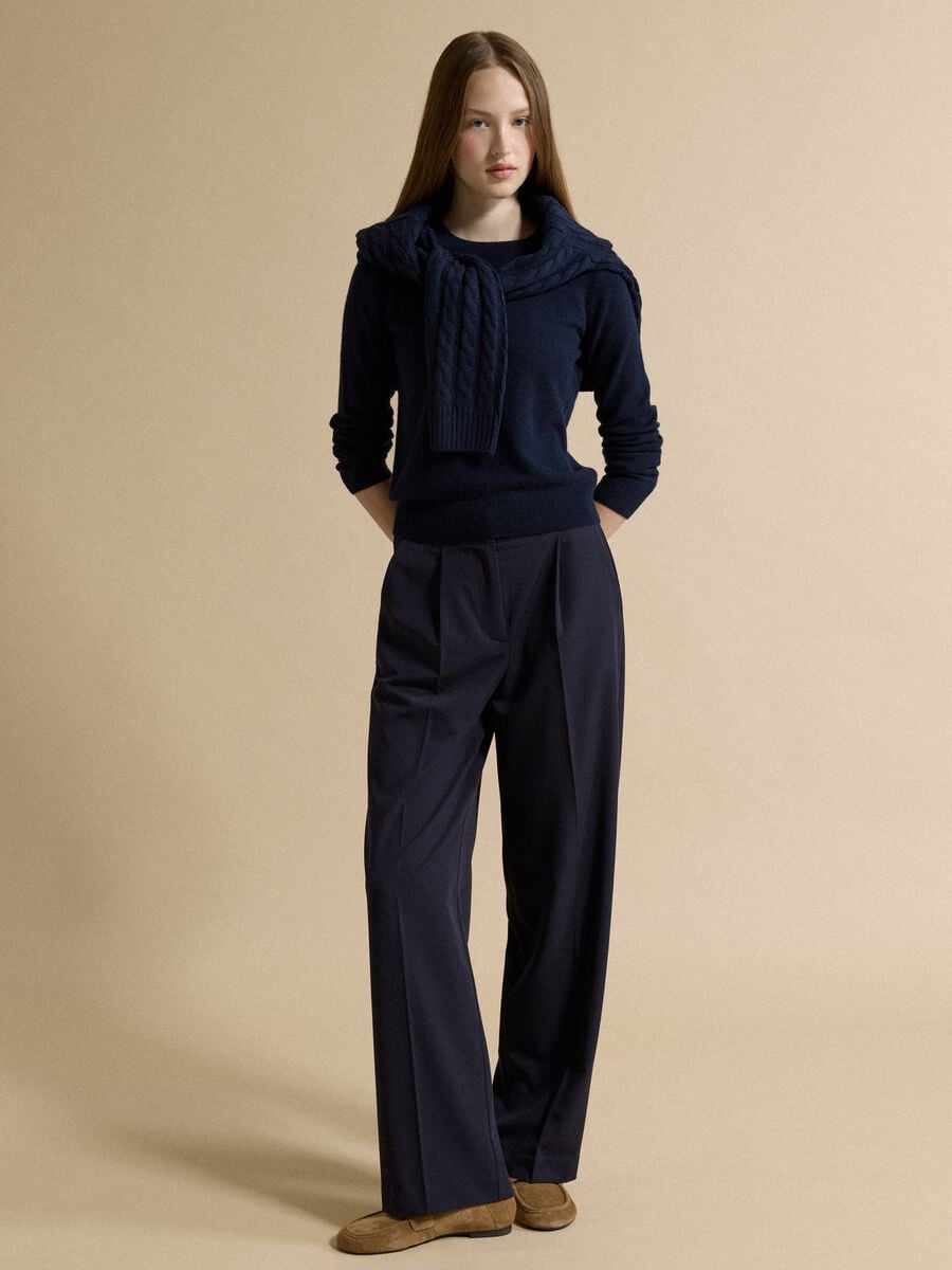 Blue pure cashmere crew-neck jumper_2