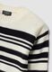 White striped cotton-blend crew-neck top for girls_3