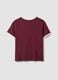 Red pure cotton T-shirt with buttons, regular fit_1