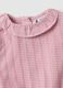 Multicoloured check cotton bodysuit for baby girls with ruffle collar_2