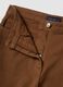 Brown wide-leg stretch cotton trousers_6