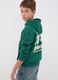 Green cotton-blend hoodie with Celtics print for boys_0