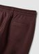 Brown cotton-blend joggers with cuffed hems and drawstring_1