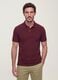 Red pure cotton piqu&eacute; polo shirt with classic collar, regular fit_0