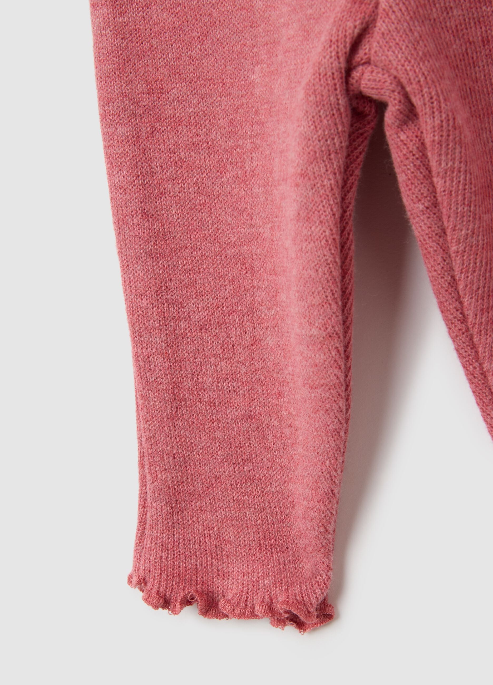 Baby Girl Pink Cotton Slim Fit Leggings