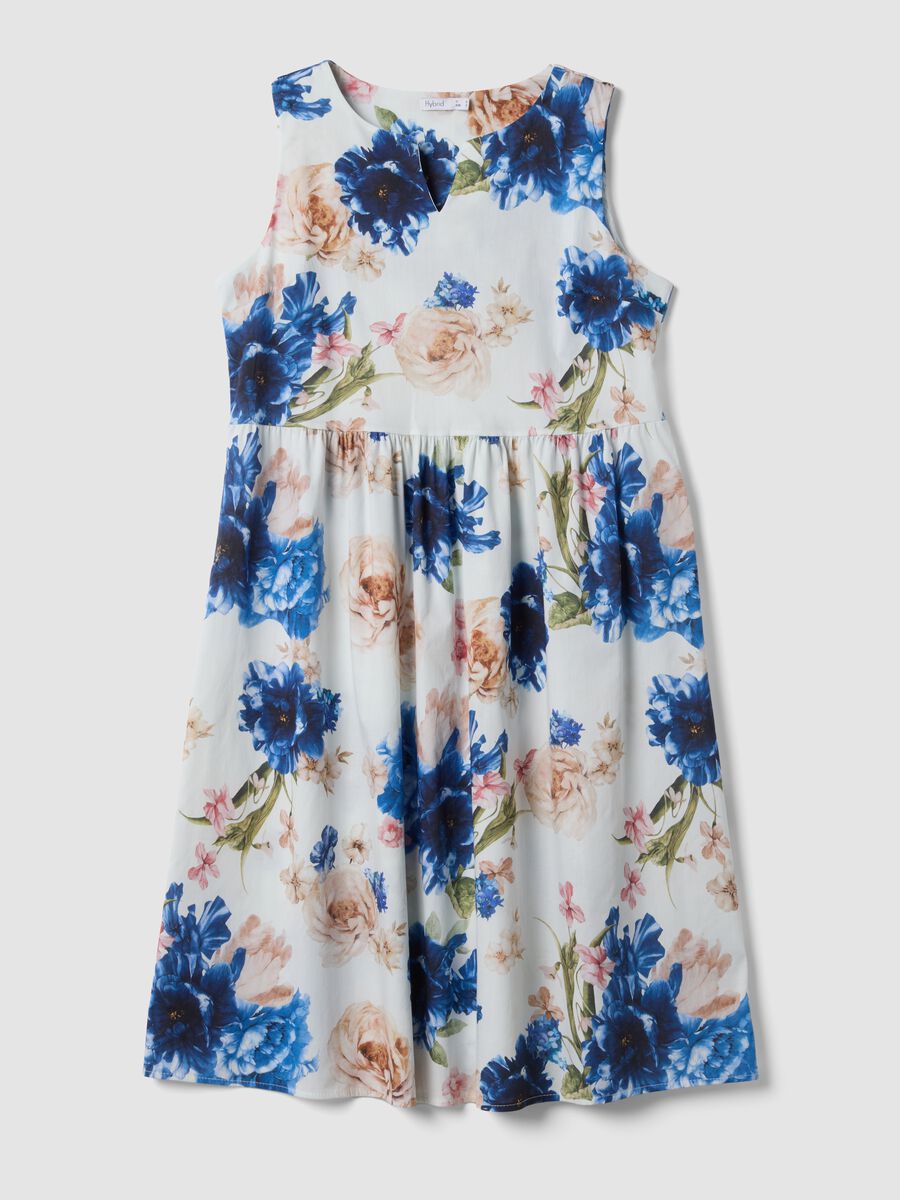 White floral midi dress in stretch cotton_4