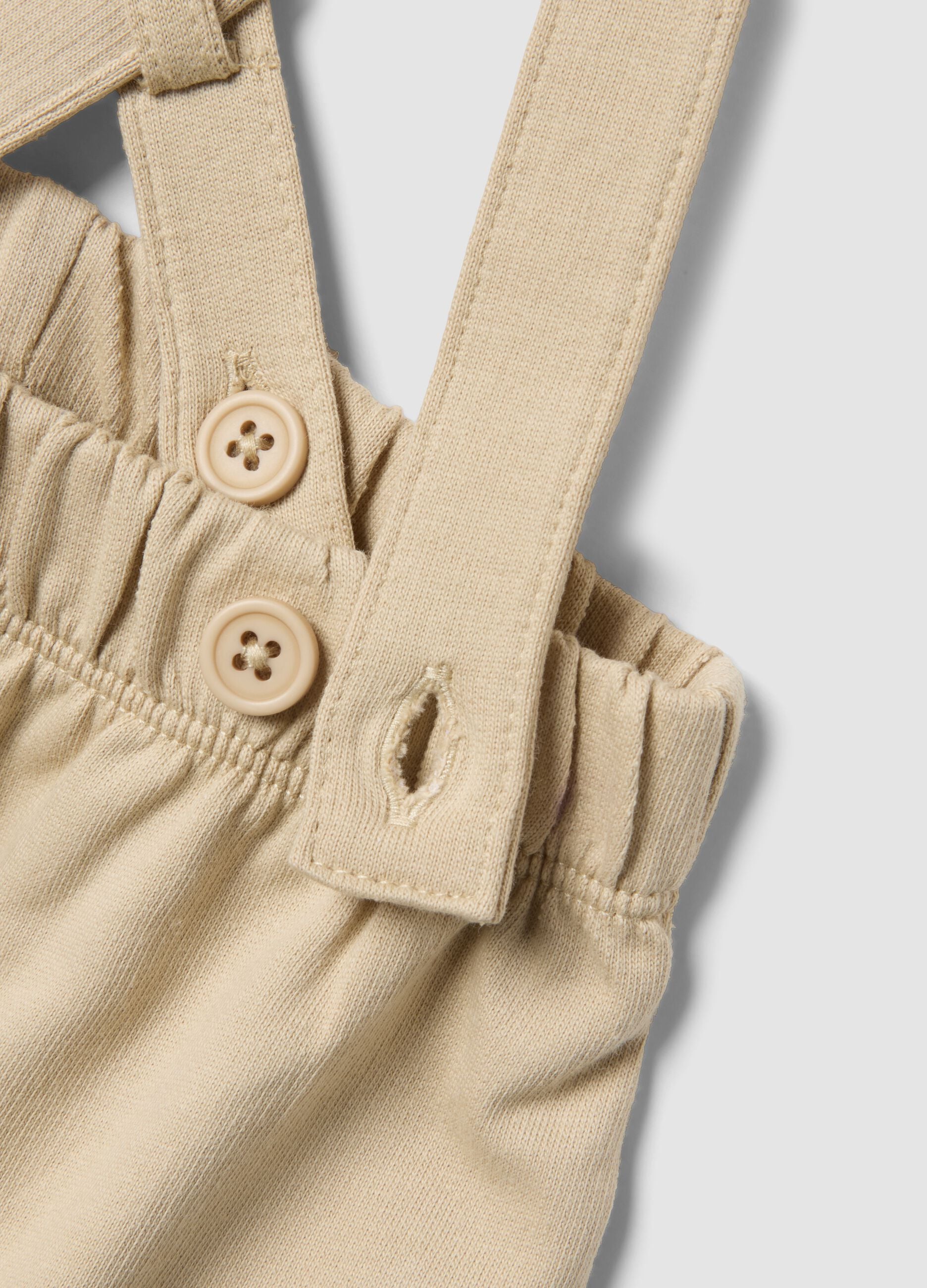 Baby set in pure beige organic cotton