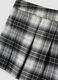 Black checked stretch viscose skort_2