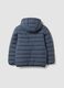 Grey Ultralight padded hooded jacket with zip for boys_1