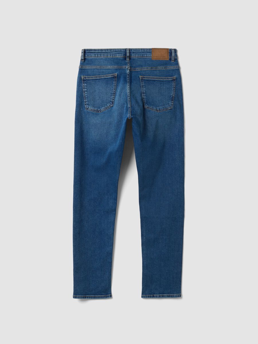 Blue skinny-fit stretch cotton denim jeans_1