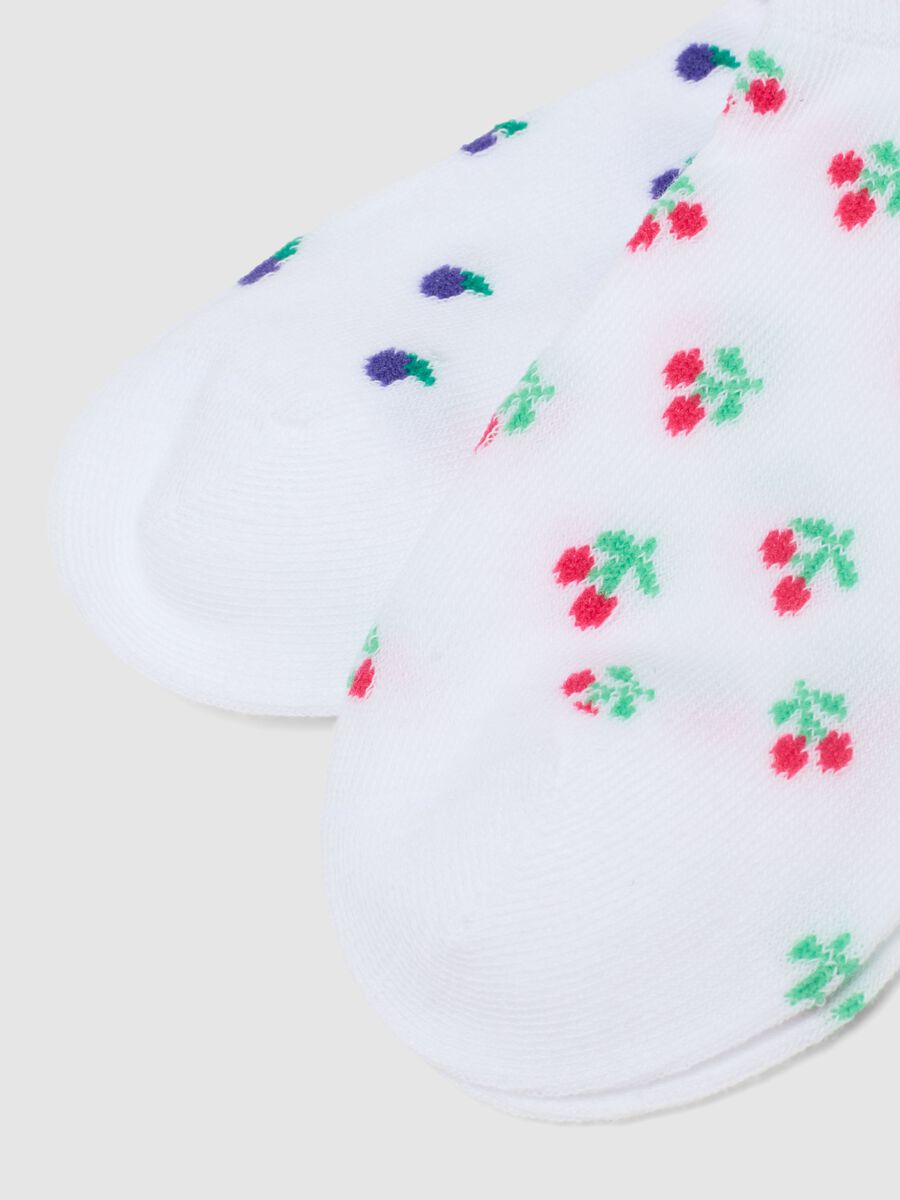 Girls' Multicolor Cotton Blend Fruit Socks Multipack_1