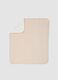 Beige printed organic cotton blend baby blanket_1