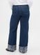 Wide denim trousers with floral turn-up_5