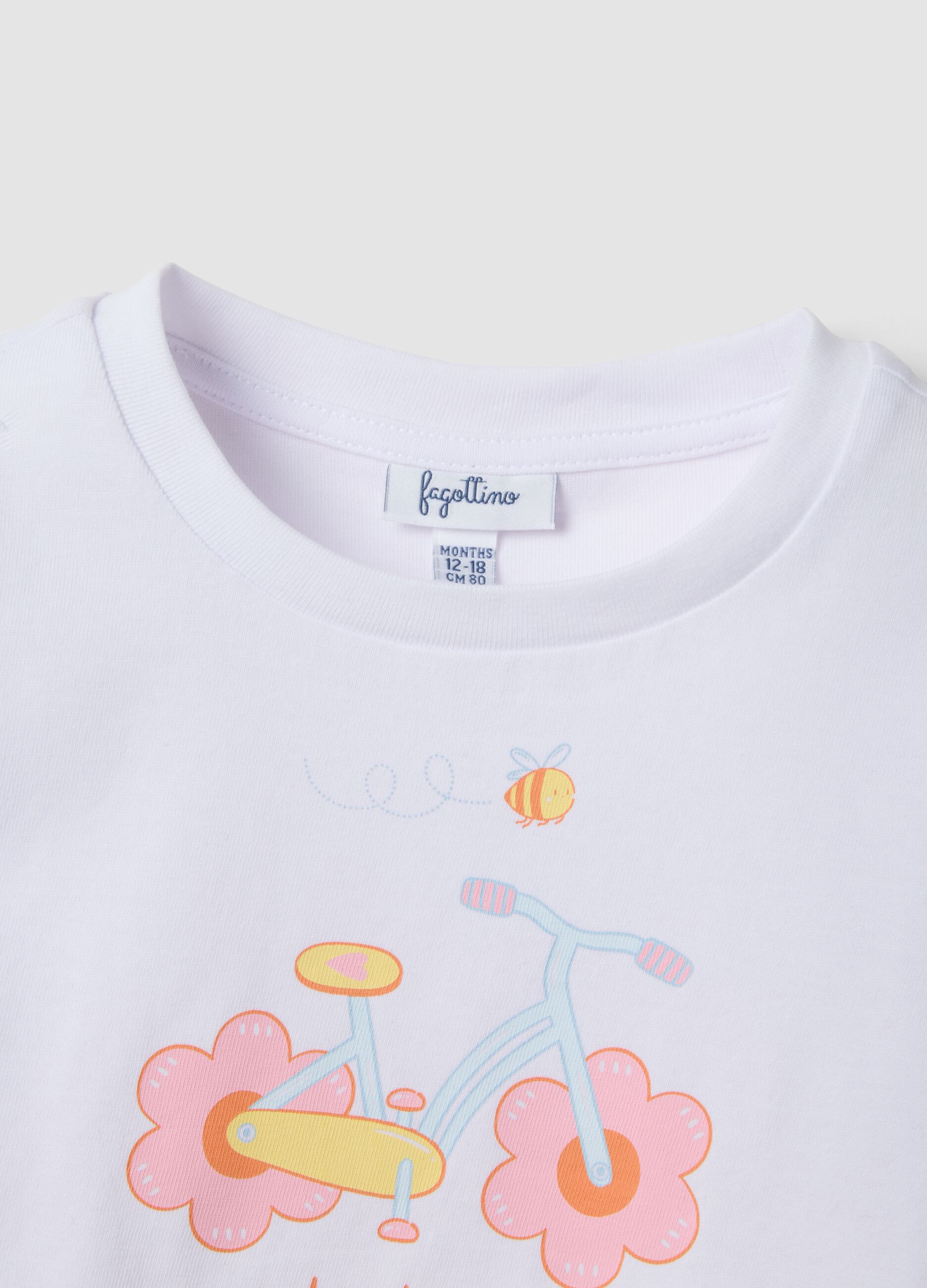 Girls' regular fit multicolour pure cotton t-shirt and shorts set
