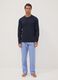 Brown striped organic cotton pyjamas, regular fit_0