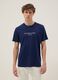 Blue slogan T-shirt in pure cotton, regular fit_2