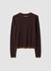 Brown long-sleeved viscose-blend jumper_4