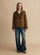 Brown double-breasted regular fit peacoat with pockets_1