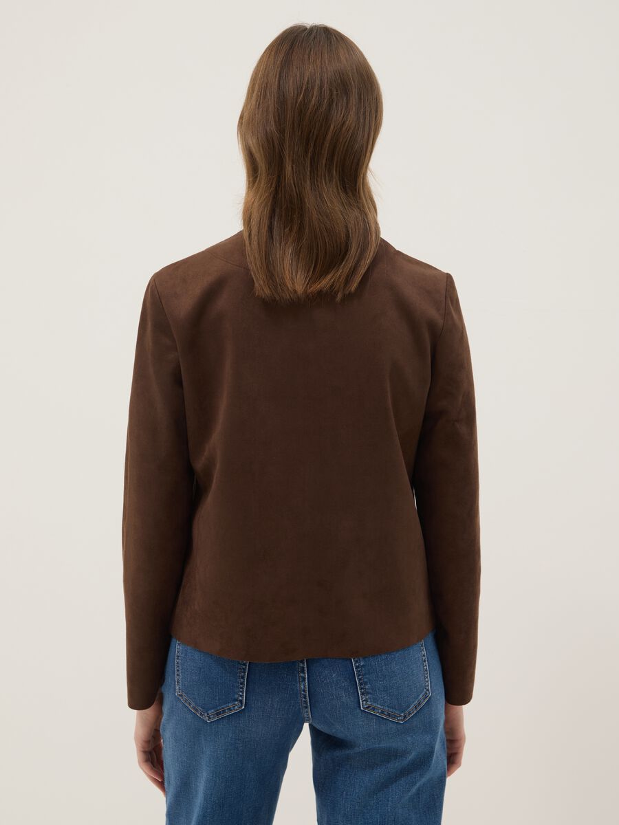 Brown regular-fit jacket with front pockets_2