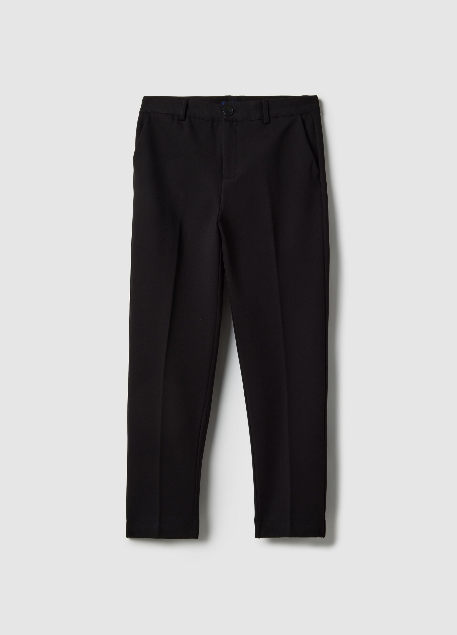 Slim fit black chino trousers