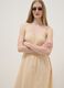 Beige striped pure cotton regular-fit dress with thin straps_3