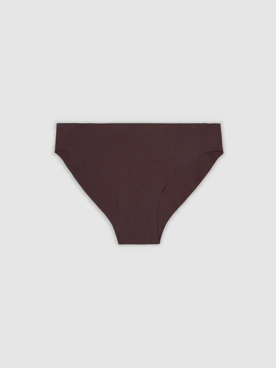 Brown stretch microfibre briefs_0