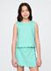 Sea green top with wave trim_0
