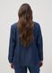 Blue regular fit lyocell blazer_4