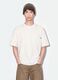 White pure cotton crew-neck T-shirt with chest pocket, boxy fit_2