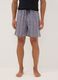Blue organic cotton checked pyjama shorts_1