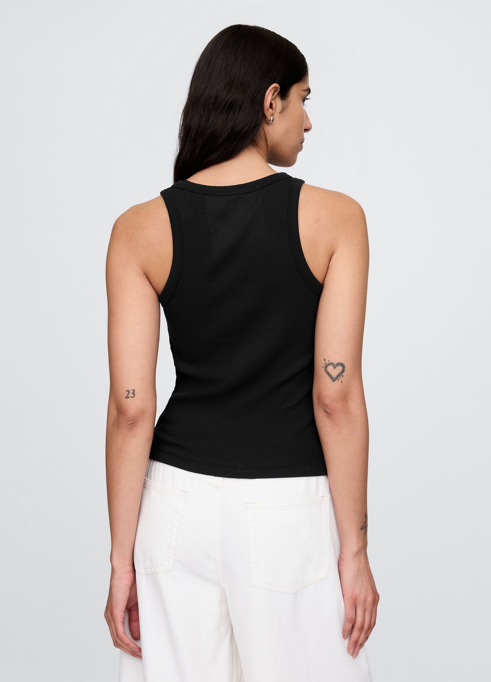 Women's Black Tank Top GAP