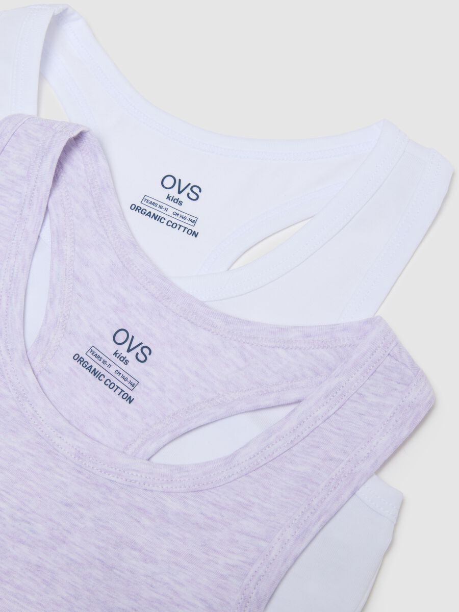 Girls' multicolour stretch cotton sports bras twin pack_3