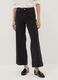 Black wide-leg jeans in stretch cotton_1