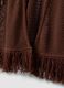 Brown crochet viscose-blend fringed cardigan, regular fit_5