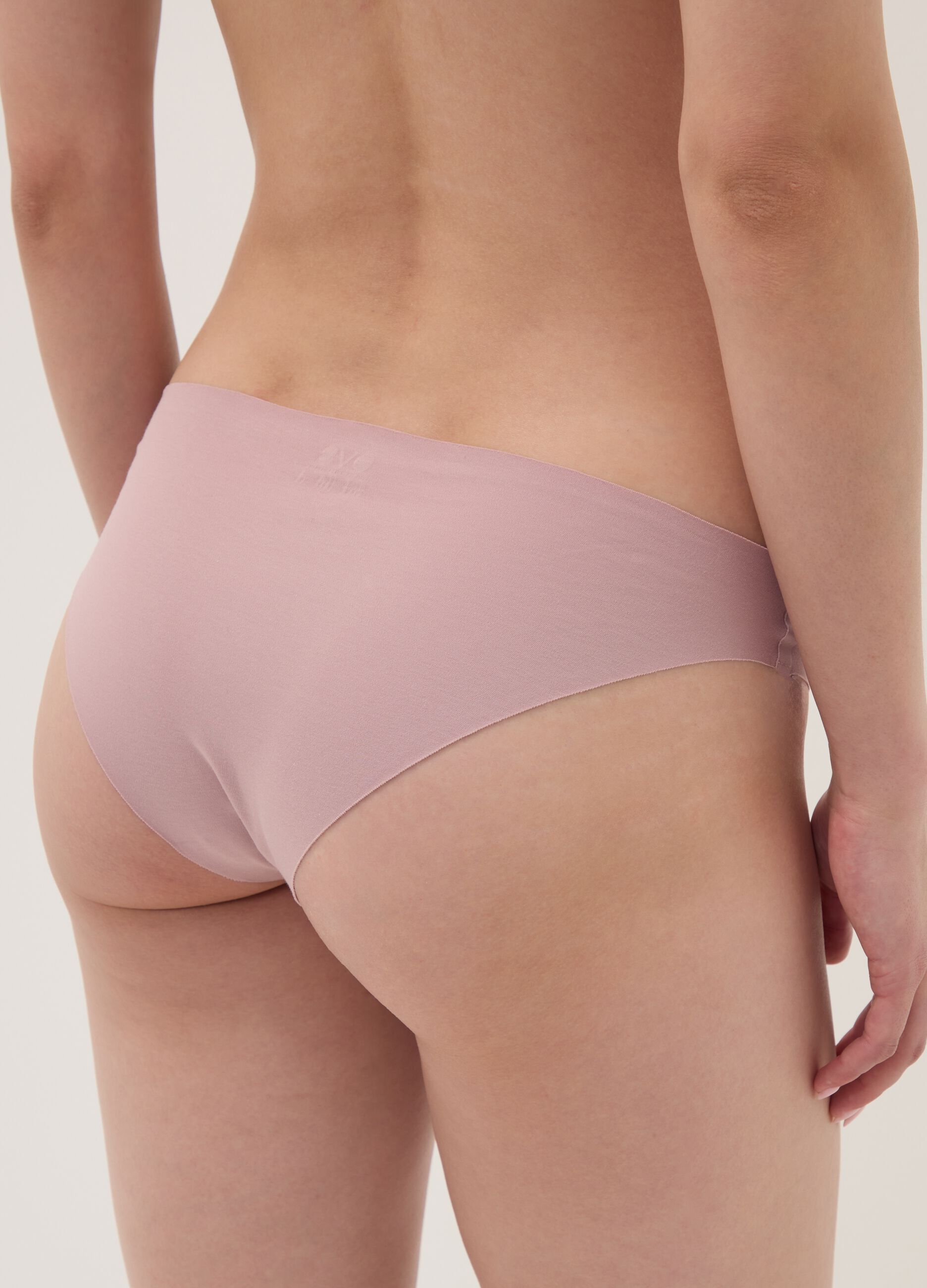Pink stretch organic cotton briefs