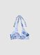 Blue stretch fabric bikini top_4